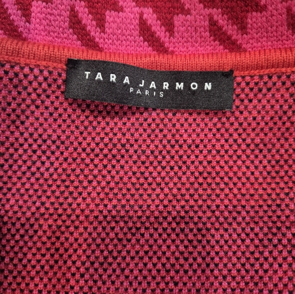 Tara Jarmon Pink and Red Houndstooth Blazer Size Medium (8) Excellent Condition - Picture 7 of 8